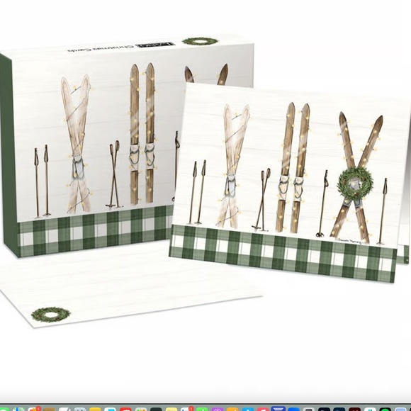 *BRAND NEW Pine Lodge Ski Boxed Christmas / Holiday Cards - Picture 2 of 4